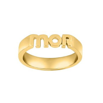 Nordahl's Statement ring 'MOR' i forgyldt sølv - ringmål 54